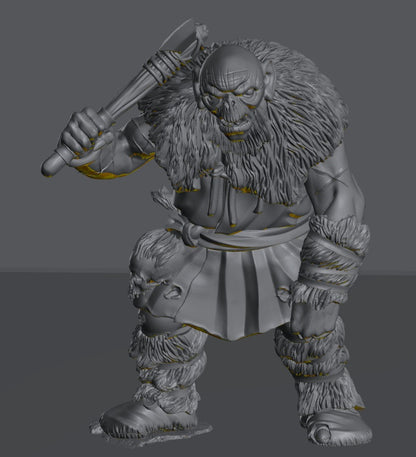 Hillmen Wildling Half Troll | 28mm Scale Fantasy Infantry Miniatures