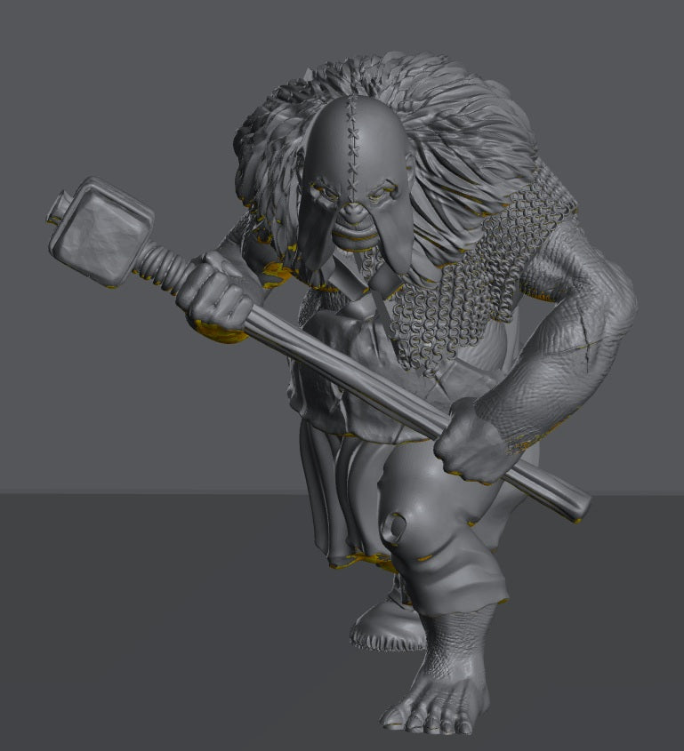 Hillmen Wildling Half Troll | 28mm Scale Fantasy Infantry Miniatures