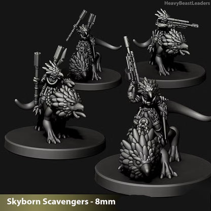Skyborn Heavy Beast Leaders | 8mm Epic Scale Sci-Fi Walker Miniature