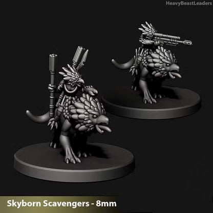 Skyborn Heavy Beast Leaders | 8mm Epic Scale Sci-Fi Walker Miniature