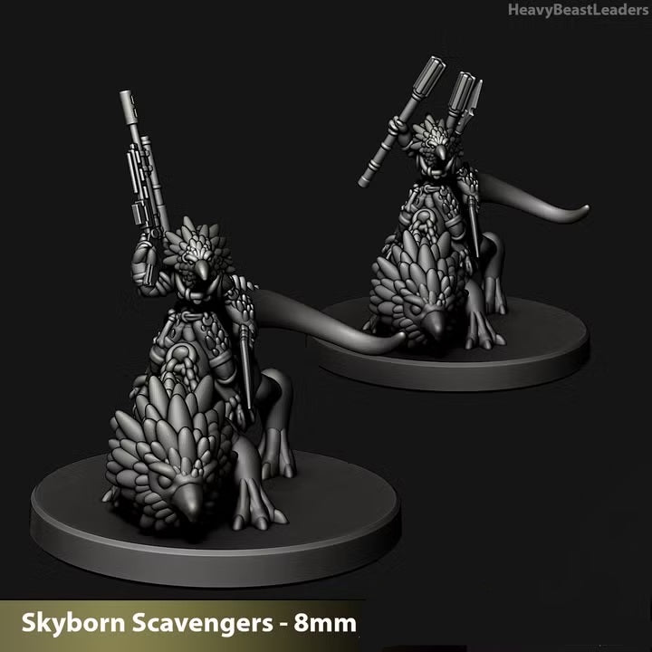Skyborn Heavy Beast Leaders | 8mm Epic Scale Sci-Fi Walker Miniature