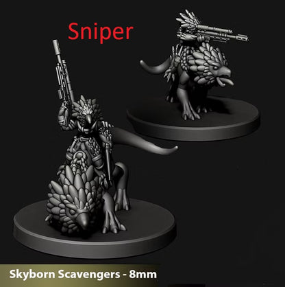 Skyborn Heavy Beast Leaders | 8mm Epic Scale Sci-Fi Walker Miniature