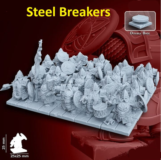 Dwarf Heavy Melee Warriors | 28mm Heroic-Scale Fantasy Infantry Miniatures