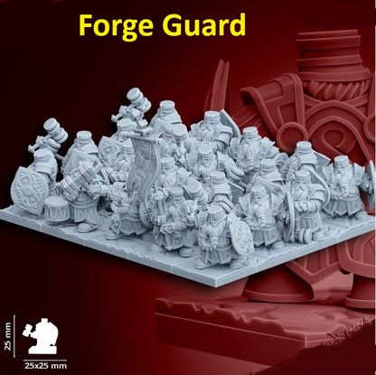 Dwarf Heavy Melee Warriors | 28mm Heroic-Scale Fantasy Infantry Miniatures