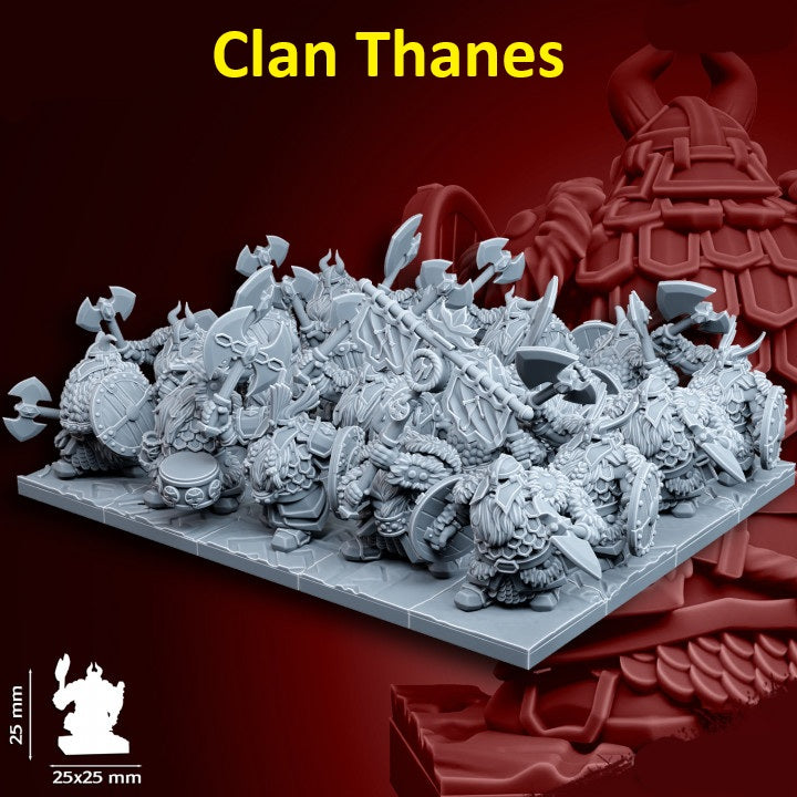 Dwarf Heavy Melee Warriors | 28mm Heroic-Scale Fantasy Infantry Miniatures