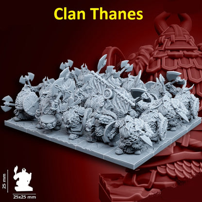 Dwarf Heavy Melee Warriors | 28mm Heroic-Scale Fantasy Infantry Miniatures