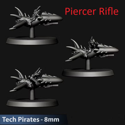 Tech Pirates Jetbikes | 8mm Epic Scale Sci-Fi Bike Miniatures