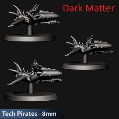 Tech Pirates Jetbikes | 8mm Epic Scale Sci-Fi Bike Miniatures