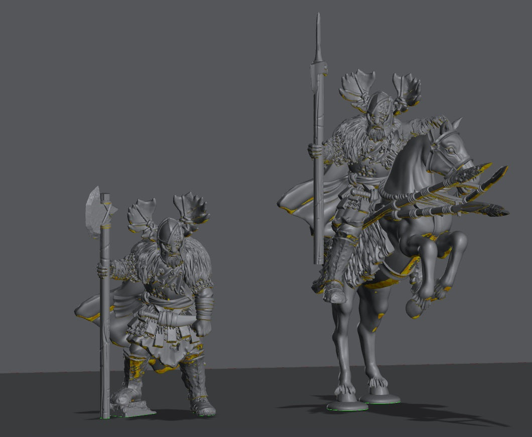 Hillmen Wildling King | 28mm Scale Fantasy Infantry Miniatures