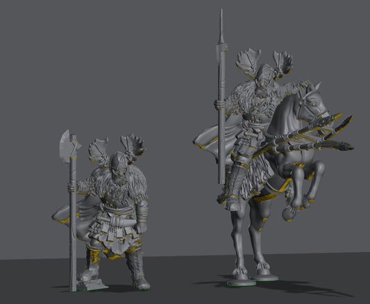 Hillmen Wildling King | 28mm Scale Fantasy Infantry Miniatures
