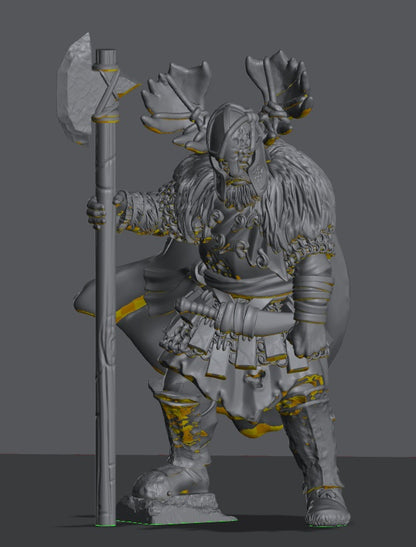 Hillmen Wildling King | 28mm Scale Fantasy Infantry Miniatures