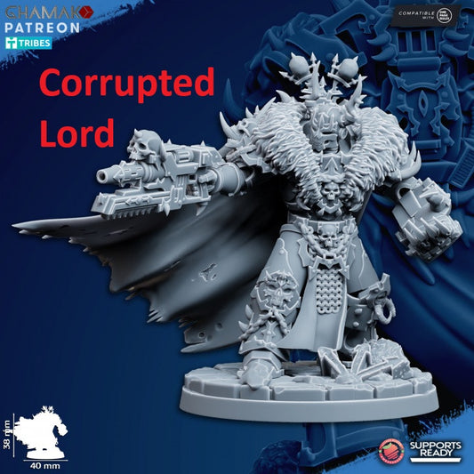 Corrupted Militum Heroes | 32/28mm Heroic-Scale Sci-Fi Heavy Power Armour Infantry Leader