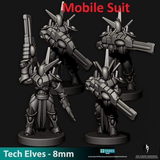 Tech Elves Mobile Suits | 8mm Epic Scale Sci-Fi Infantry Miniatures