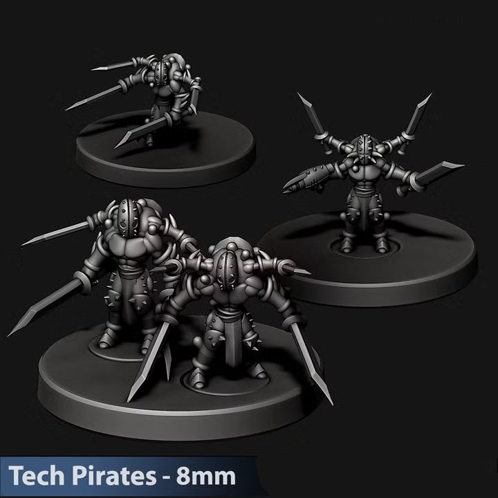 Cursed Elves/Tech Pirates Monstrosities | 8mm Epic Scale Sci-Fi Infantry Miniatures
