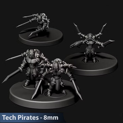Cursed Elves/Tech Pirates Monstrosities | 8mm Epic Scale Sci-Fi Infantry Miniatures