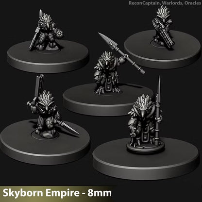Skyborn Oracles and Warlords | 8mm Epic Scale Sci-Fi Hero Miniature