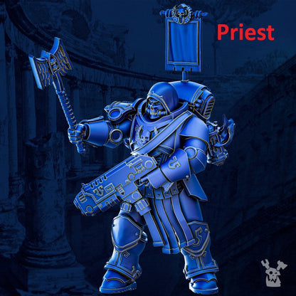 Legio Prima Heroes | 32/28mm Heroic-Scale Sci-Fi Heavy Power Armour Infantry Leader