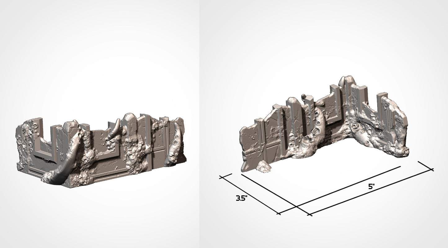 Infected Ruins | 32/28mm Wargaming Scenery and Miniature Terrain