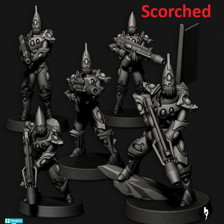 Tech Elves Elite Specialty Warriors | 32/28mm Heroic-Scale Sci-Fi Infantry Miniatures