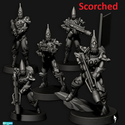 Tech Elves Elite Specialty Warriors | 32/28mm Heroic-Scale Sci-Fi Infantry Miniatures