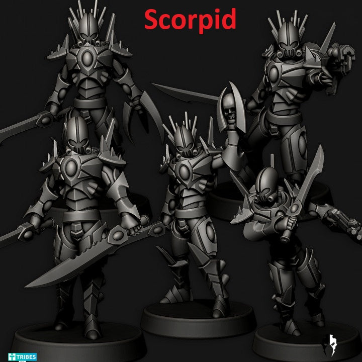 Tech Elves Elite Specialty Warriors | 32/28mm Heroic-Scale Sci-Fi Infantry Miniatures