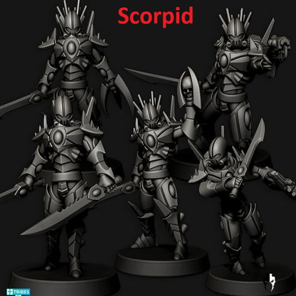 Tech Elves Elite Specialty Warriors | 32/28mm Heroic-Scale Sci-Fi Infantry Miniatures