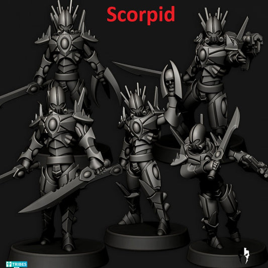 Tech Elves Elite Specialty Warriors | 32/28mm Heroic-Scale Sci-Fi Infantry Miniatures