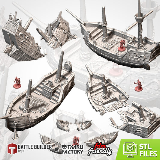 Ships | 32/28mm Wargaming Scenery and Miniature Terrain
