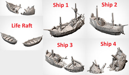 Ships | 32/28mm Wargaming Scenery and Miniature Terrain