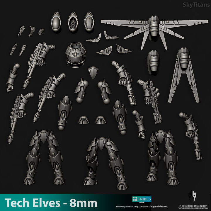 Tech Elves Sky Titan | 8mm Epic Scale Sci-Fi Titan Miniature