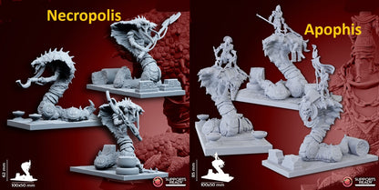 Undead Pharaohs Apophis Knights/Necropolis Guards | 28mm Heroic-Scale Fantasy Monster Miniatures