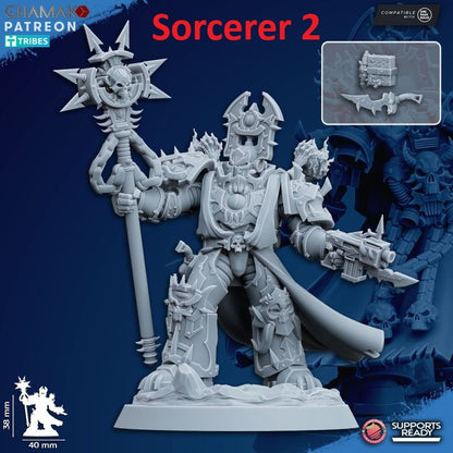 Corrupted Militum Heroes | 32/28mm Heroic-Scale Sci-Fi Heavy Power Armour Infantry Leader