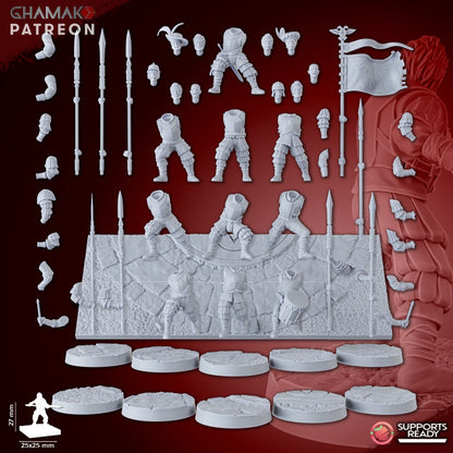 The Human Empire Melee Infantrymen | 28mm Heroic-Scale Fantasy Infantry Miniatures