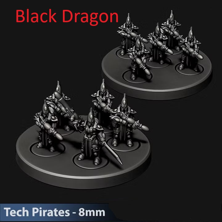 Tech Pirate Specialty Warriors | 8mm Epic Scale Sci-Fi Infantry Miniatures