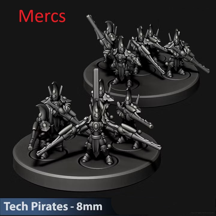 Tech Pirate Specialty Warriors | 8mm Epic Scale Sci-Fi Infantry Miniatures