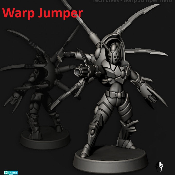 Tech Elves Legendary Heroes | 32/28mm Heroic-Scale Sci-Fi Infantry Miniatures