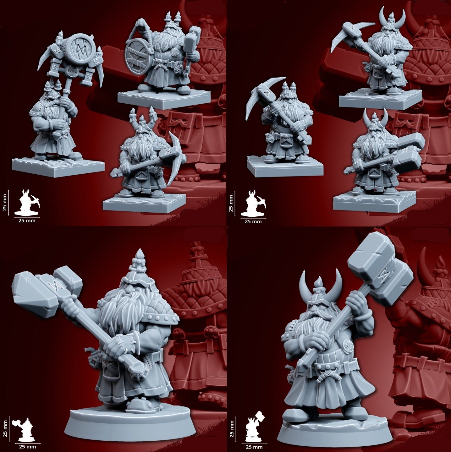 Dwarf Specialty Warriors | 28mm Heroic-Scale Fantasy Infantry Miniatures