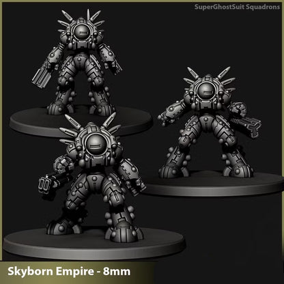 Skyborn Ghost Super Suits | 8mm Epic Scale Sci-Fi Walker Miniature