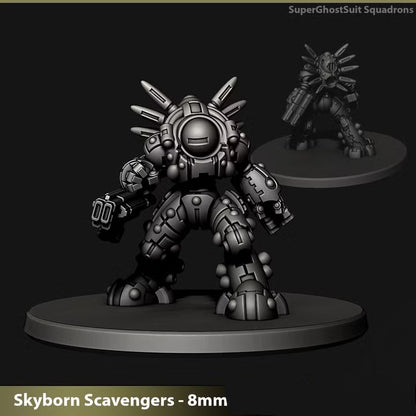 Skyborn Ghost Super Suits | 8mm Epic Scale Sci-Fi Walker Miniature