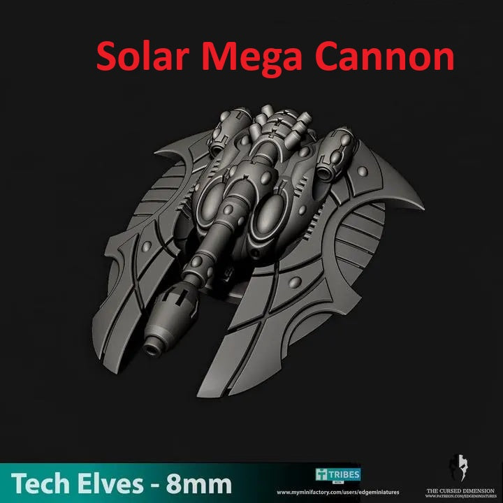 Tech Elves Super Heavy Tank | 8mm Epic Scale Sci-Fi Vehicle Miniatures