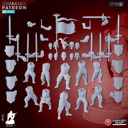 The Human Empire Melee Infantrymen | 28mm Heroic-Scale Fantasy Infantry Miniatures
