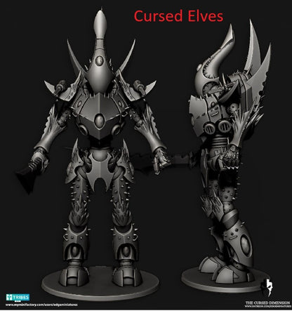 Tech Elves/Cursed Elves Titan Knight | 32/28mm Heroic-Scale Sci-Fi  Miniatures