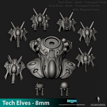 Tech Elves Transport Tank | 8mm Epic Scale Sci-Fi Vehicle Miniatures