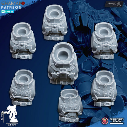 Heretic Militum Jump Troops | 32/28mm Heroic-Scale Sci-Fi Heavy Power Armour Jetpack Infantry