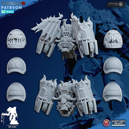 Heretic Militum Jump Troops | 32/28mm Heroic-Scale Sci-Fi Heavy Power Armour Jetpack Infantry
