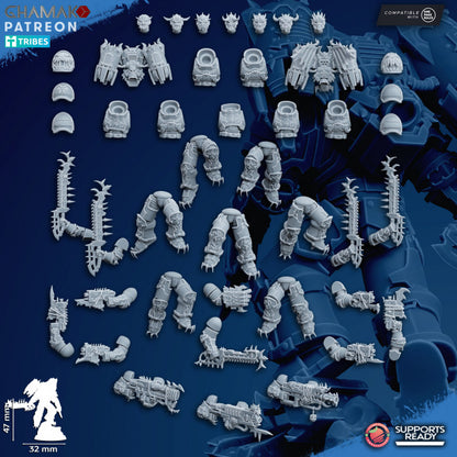 Heretic Militum Jump Troops | 32/28mm Heroic-Scale Sci-Fi Heavy Power Armour Jetpack Infantry