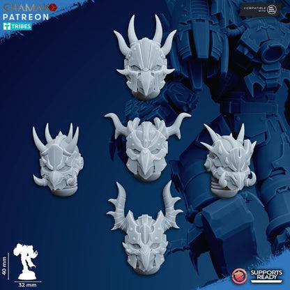 Heretic Militum Jump Troops | 32/28mm Heroic-Scale Sci-Fi Heavy Power Armour Jetpack Infantry