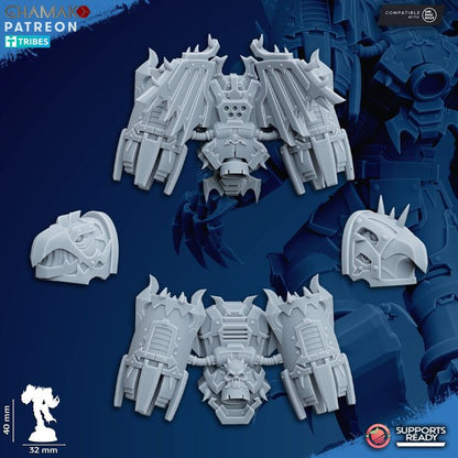Heretic Militum Jump Troops | 32/28mm Heroic-Scale Sci-Fi Heavy Power Armour Jetpack Infantry