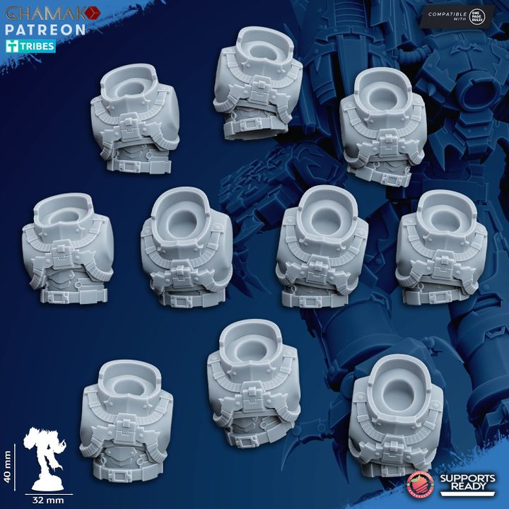 Heretic Militum Jump Troops | 32/28mm Heroic-Scale Sci-Fi Heavy Power Armour Jetpack Infantry