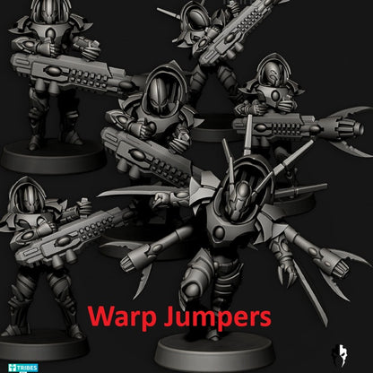 Tech Elves Elite Specialty Warriors | 32/28mm Heroic-Scale Sci-Fi Infantry Miniatures